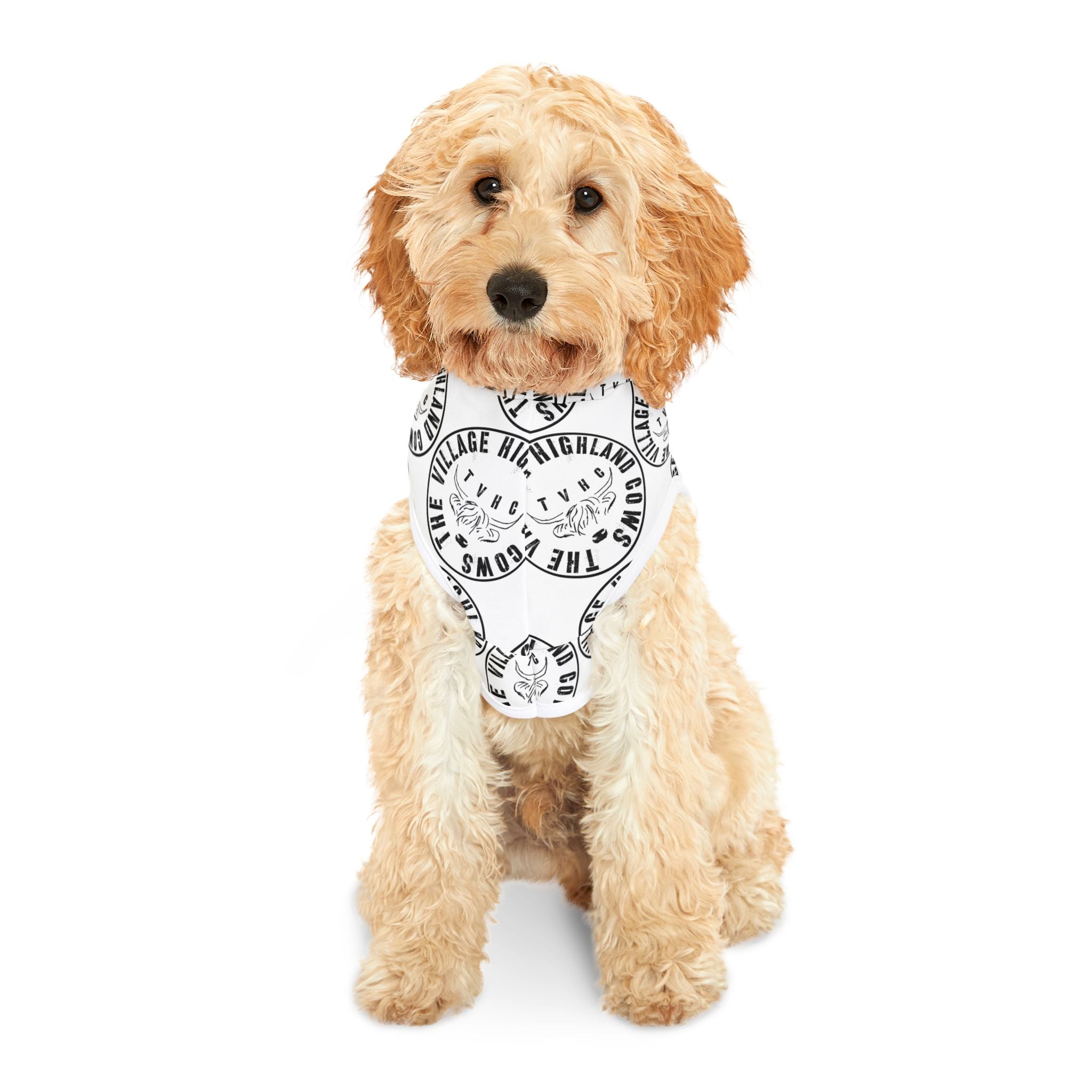 TheVillageHighlandCows Dog Hoodie (Black Logo)