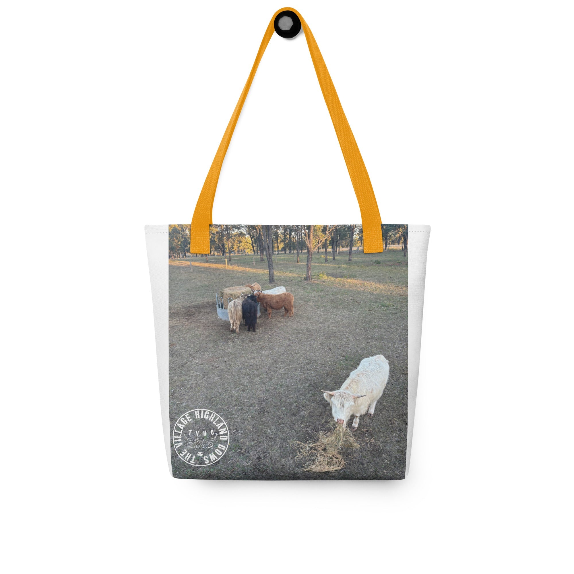 TheVillageHighlandCows Tote Bag - OEMUniverse
